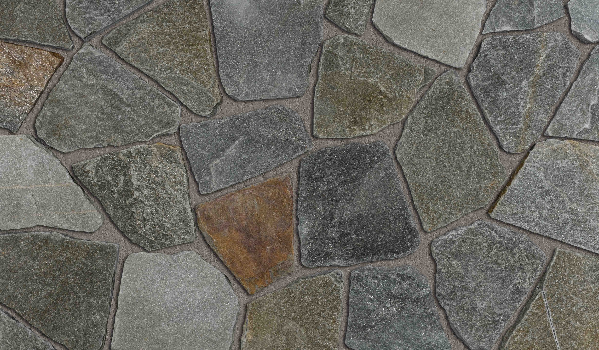 PELLICULE motif stone big PK グレー Pinnacle Mica® Fieldstone | Brandywine Quarry